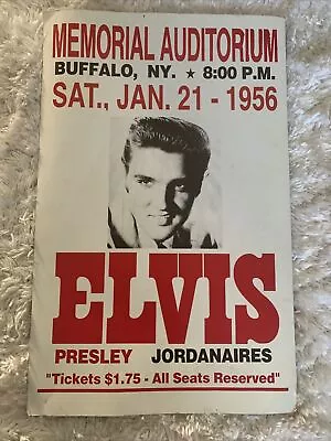 Vintage 1956 ELVIS PRESLEY Memorial Auditorium Buffalo NY Concert Posterboard • $25