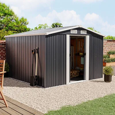 Outdoor Metal Storage Garden Shed Utility Room Tool Sheds Warehouse Garage House • £349.95