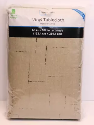 MAINSTAYS Vinyl Tablecloth 60  X 102  Brownstone / Wexler NEW • $16