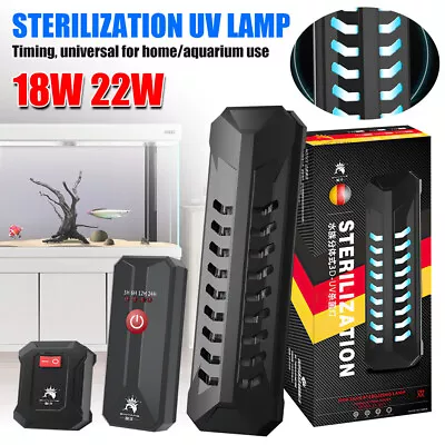 Aquarium Fish Tank UV Light Sterilizer Water Clarifier Algae Remov 18W-22W • £20.59