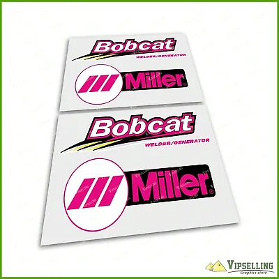 Miller Welder Generator BOBCAT Pink Magenta Laminated Decals Stickers Set • $24.70