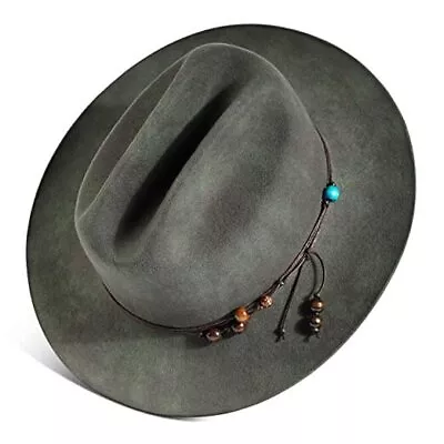 Open Road Hat Fedora Hat Pure Wool Felt Hat Vintage 7 1/8-7 1/4 Open-olive • $92.87
