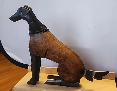 Wood And Metal Dog Sculpture • $33