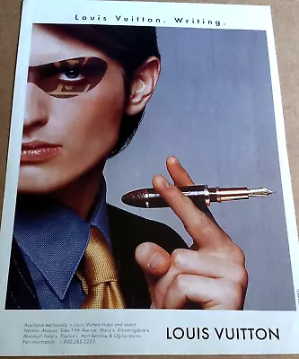 1998 Print Ad Page - Louis Vuitton Writing Fountain Pens Vintage Advertising • $7.99