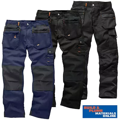 £30.95 • Buy Scruffs Work Trousers Worker Plus Black / Navy - Flex Slim Fit Trouser Black