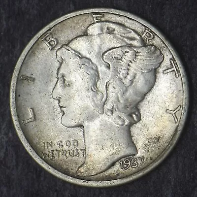 1937-D Mercury Silver Dime 10C - COINGIANTS - • $18