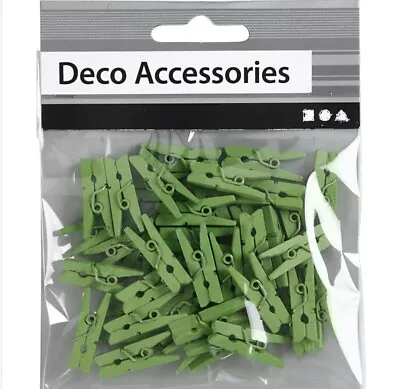 Mini Clothes Pegs / Clips Ideal Arts And Crafts - Various Colours • £3.99