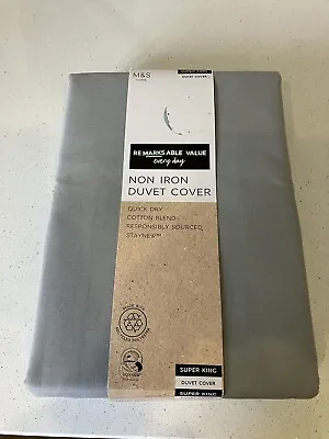 M & S Non Iron Duvet Covet Superking • £13