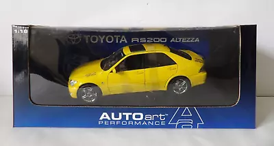 Autoart 78707 Toyota Rs200 Altezza 1998 Rhd Yellow Mint Boxed 1:18 • £149.99