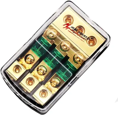 Mini ANL Fuse Holder 0/2/4 Gauge In 3-Way 4/8 Gauge Out Copper Wiring Module Wit • $48.99