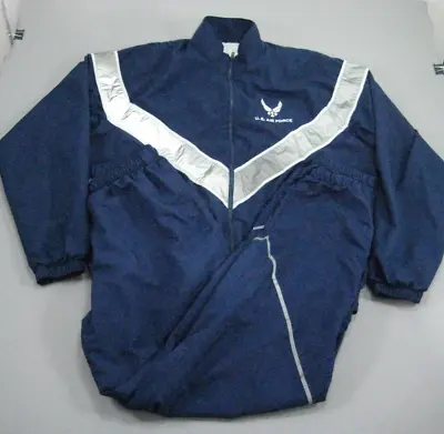 Air Force Track Suit Adult Small Jacket Long Pants Set Nylon USA Blue Military • $10