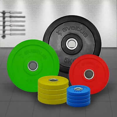 $44.96 • Buy 0.5kg - 5kg Energetics  Rubber Coated Cast Iron Weight Plate - Commercial Grade