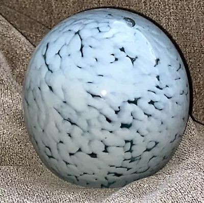 Vintage Mdina Art Glass Cloudy Day Paperweight Signed On The Base • £14.99