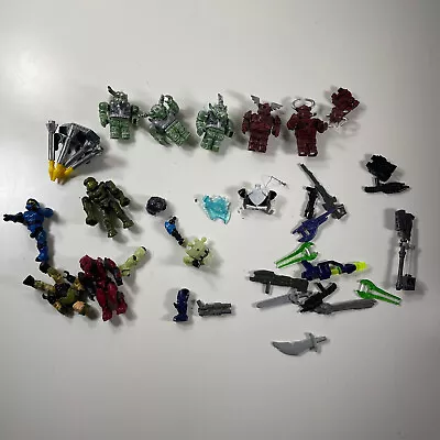 Mega Bloks Figures Weapons Lot: Halo - World Of Warcraft Parts Incomplete • $19.88