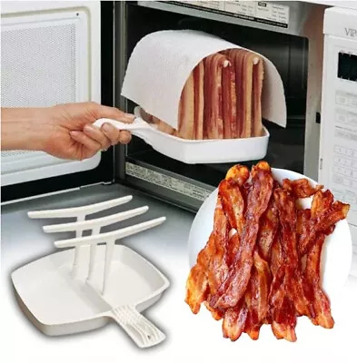 Household Cooking Microwave Bacon Cooker Shelf Rack High Temperature Resistance • $11.99