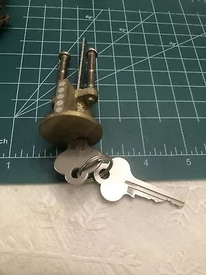 Brass Rim Cylinder New Old Stock Brass 2 Keys Lock  Yale Segal Ilco Screw • $4