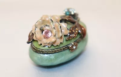 Jay Strongwater  Rose With Lady Bug  Trinket Box.  #244 • $55