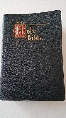 Vtg St. Joseph New Catholic Edition Of The Holy Bible Leather 1962 Illustrated • $74.95