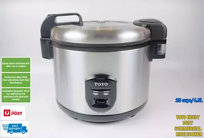 TOYO Stainless Steel Heavy Duty Commercial Rice Cooker CFXB160 (25 Cups/4.5L) • $318.25