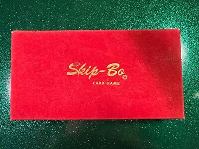 Vintage 1967 Skip-Bo Card Game Red Felt Velvet Box With Instructions Complete  • $39.95