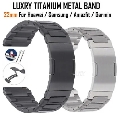 Titanium Metal Band Strap For Garmin Venu 3 2 255 265/Huami Amazfit Bip 5 GTR 4 • $16.91