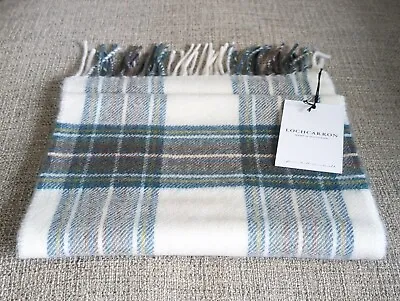 Lochcarron Stewart Blue Dress Tartan Lambswool Scarf BNWT • £10