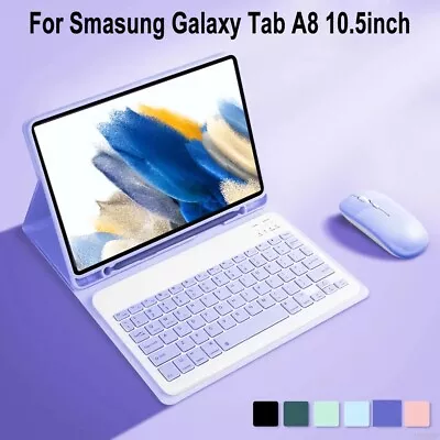 For Samsung Galaxy Tab A8 10.5  X200 X205 Tablet Bluetooth Keyboard Case Mouse • £12.99