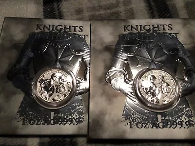 2-2022 Germania Malta Knights Of The Past 1 Oz Silver BU Coin In Mint Sleeve+COA • $120