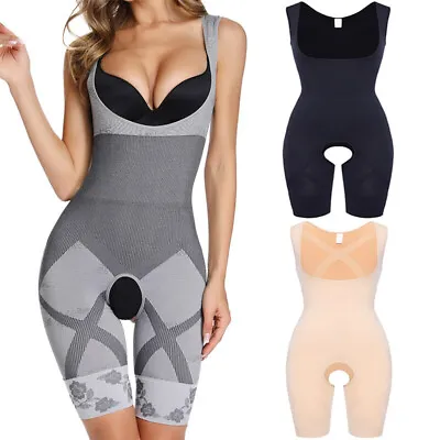 Women Full Body Shaper Slimming Bodysuit Shapewear Firm Tummy Control Underwear • £12.79