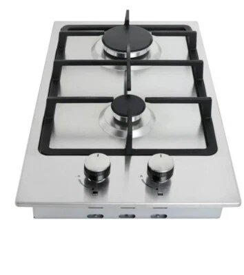 £82.99 • Buy 30cm Built-in Domino Gas Hob 2 Burner Stainless Steel ( WITH LPG KIT )