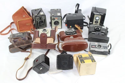 £0.99 • Buy F X10 Vintage Film Cameras Lot Inc. Polaroid Supercolor 635CL, Kodak 304 Etc