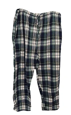 Vtg Jockey Classic Pant Flannel  Drawstring Sleep Lounge Pajama Bottom Plaid XL • $19.99
