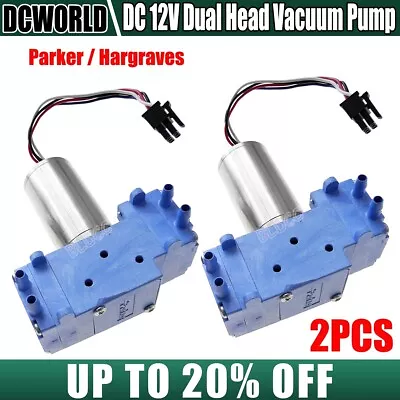 2PCS BLDC 12V Brushless DC Motor Vacuum Pump PWM Mini Double Head Diaphragm Pump • $39.99