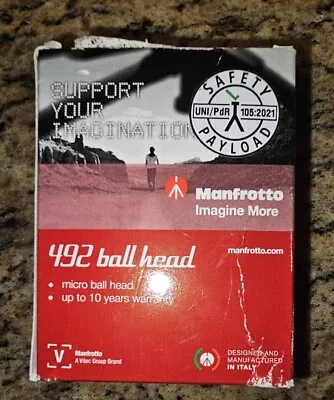 Manfrotto 492 Micro Ball Head Mfr # MH492-BHUS NEW • $52