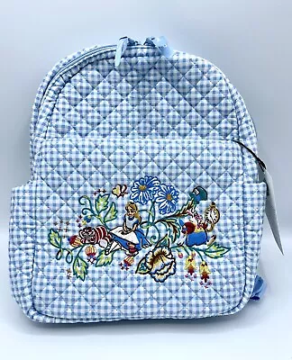 NEW Vera Bradley DISNEY Small BACKPACK Shoulder Bag ALICE IN WONDERLAND Gingham • $174.99