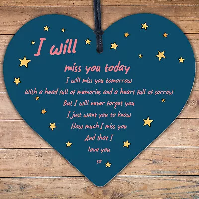 Mum Dad Nan Grandad Friend Heart Memorial Plaque Bereavement Gift In Memory Sign • £3.99