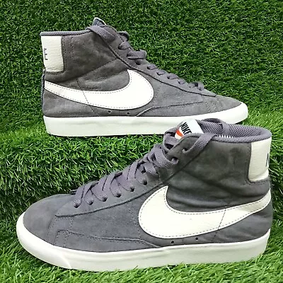 £27.49 • Buy Nike Blazer Mid High Grey Suede White Trainers Size UK 5 917862-004