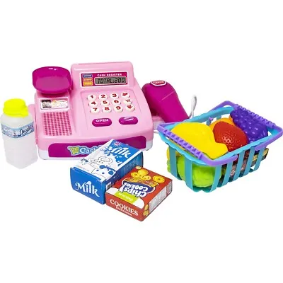 New Checkout Cash Register Till Supermarket Accessories Toy Girls Kids Xmas Gift • £14.95