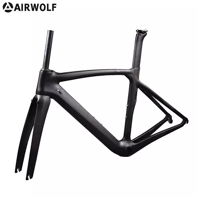 AIRWOLF Aero Carbon Fiber Road Bike Frame Disc/U Brake Frameset UD BB386 700*23c • $824.99