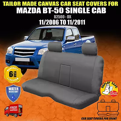 Canvas Car Seat Covers MAZDA BT-50 BT50 Single Cab 2006 - 2011 Waterproof • $119