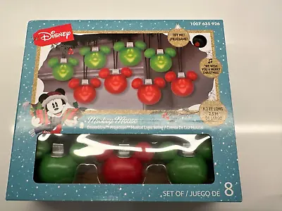 Disney Christmas Mickey Mouse Singing Projection 8 Ct Musical Light String Video • $34.99