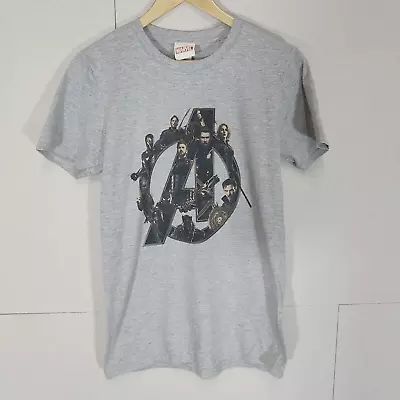 Avengers Marvel Mens Top T-Shirt BNWT Grey Size S Small Print Iron Man Spiderman • £5