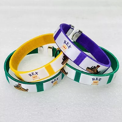 Set Of 4‼ Krewe Of Rex Bracelet Purple Green Gold King's Jester Float Mardi Gras • $19.95