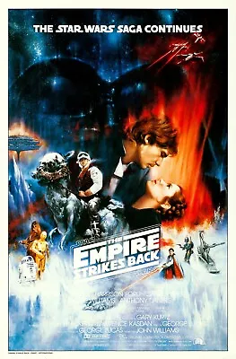 STAR WARS EMPIRE STRIKES BACK V3 RETRO 80s MOVIE POSTER Classic Greatest Art A4 • £3.75