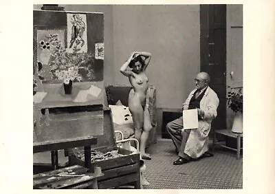 Henri Matisse Artist With Nude Model In Paris 1939 Photo On Modern Postcard • $19.99