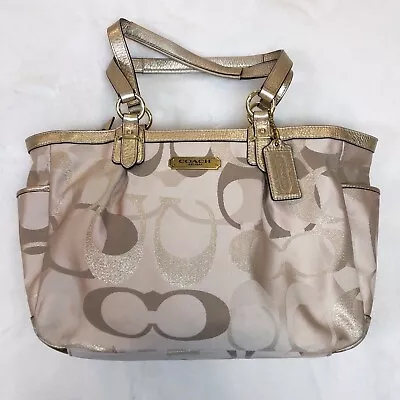 COACH Optic Signature Gallery Tote 19664 Bag Handbag Shoulder Purse Satchel • $39.99