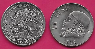 Mexico Rep 1 Peso 1972 Xf Jose Maria Morelos Y Pavon To The Lefthead Leftnatio • $3