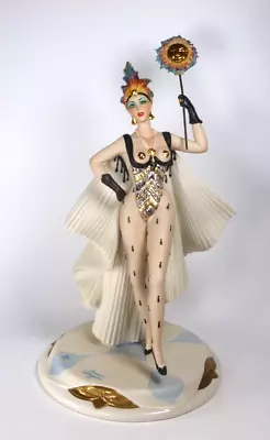 Capodimonte Risque Lady Ballerina Can Can Dancer Figure - Sandro Maggioni • £250