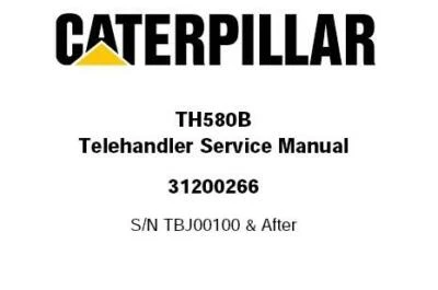 $88.55 • Buy Complete Service Repair Manual For Caterpillar Cat TH580B Telehandler