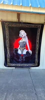 Marilyn Monroe Boss Necklace Leopard Print Movie Star Queen Size Blanket • $61.87